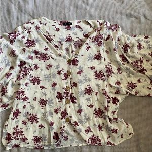 Oddi Button Up Shirt 1X Floral
